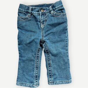 Baby Gap Factory Girl’s Toddler Fleece Lined Adjustable Blue Jeans. 12-18 Months